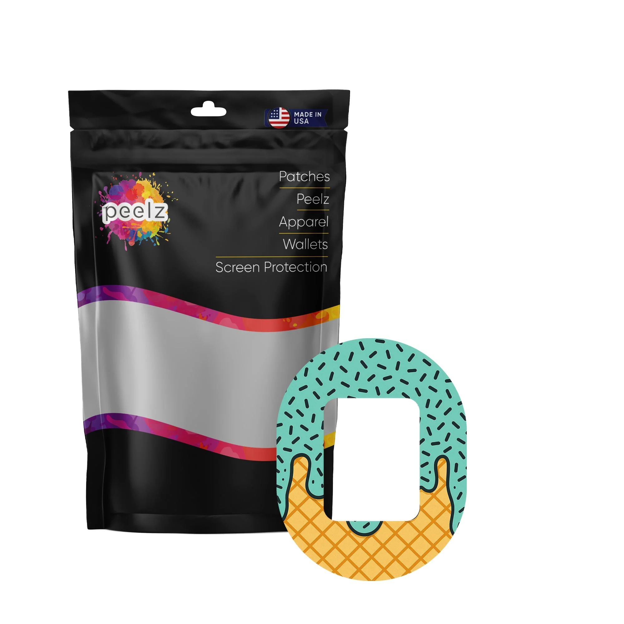 Ice Cream Social Tandem Mobi Decorative Patch Tape - Pump Peelz - Image 2