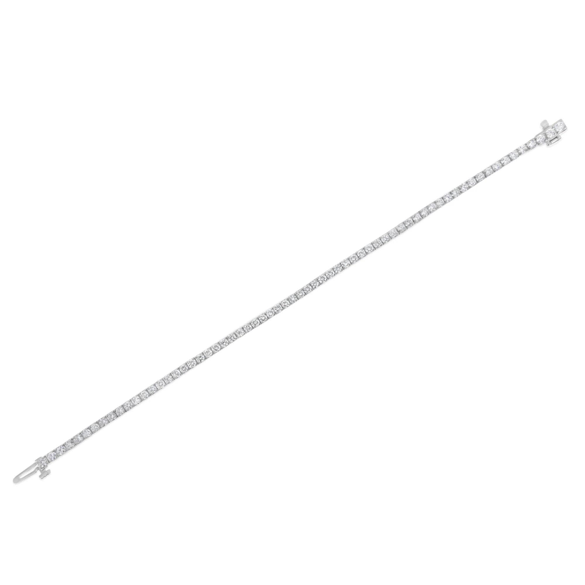 IGI Certified 5.0 Cttw Cut Diamond 14K White Gold Classic 7â€ Tennis Bracelet (H-I Color, I1-I2 Clarity) - Image 11