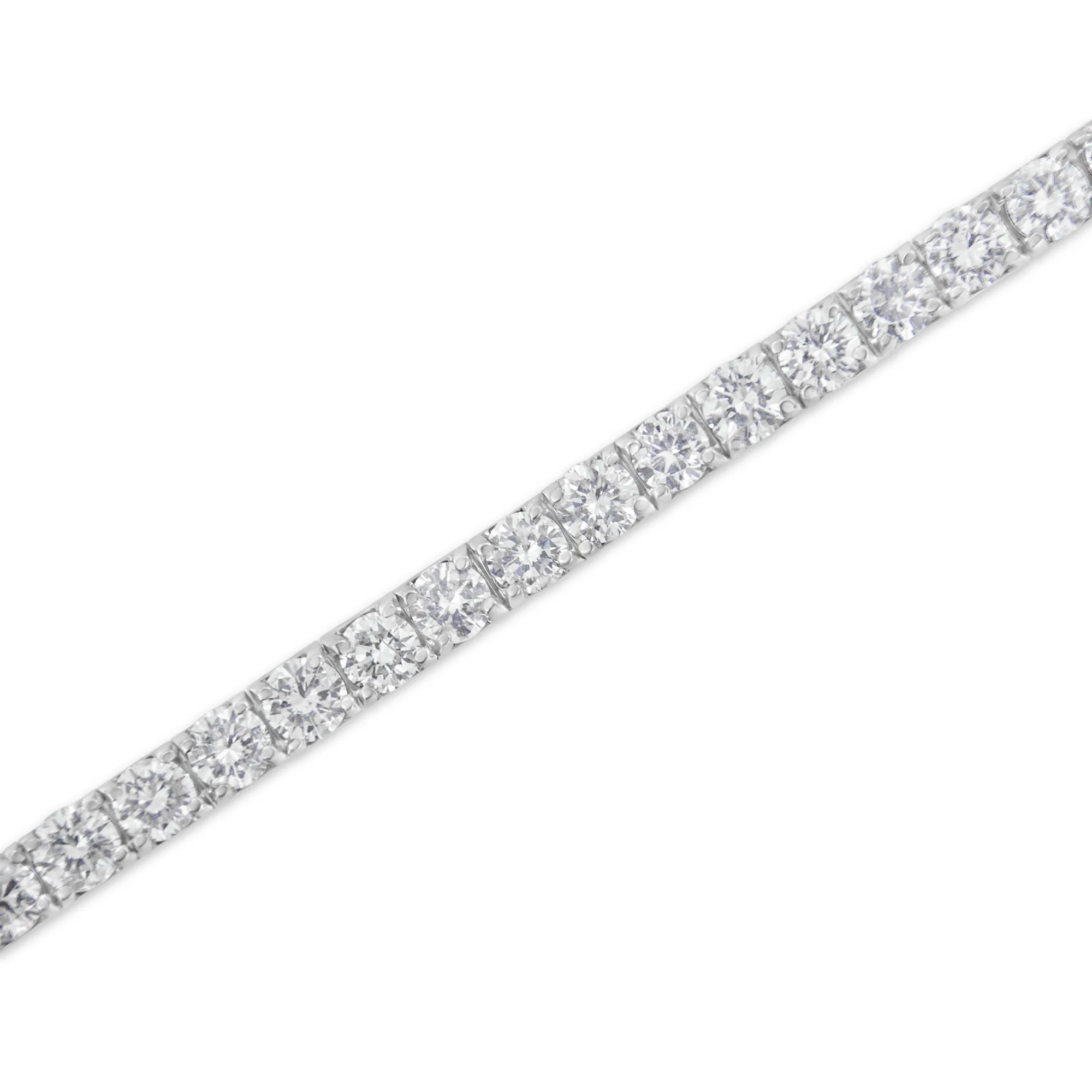 IGI Certified 5.0 Cttw Cut Diamond 14K White Gold Classic 7â€ Tennis Bracelet (H-I Color, I1-I2 Clarity) - Image 4