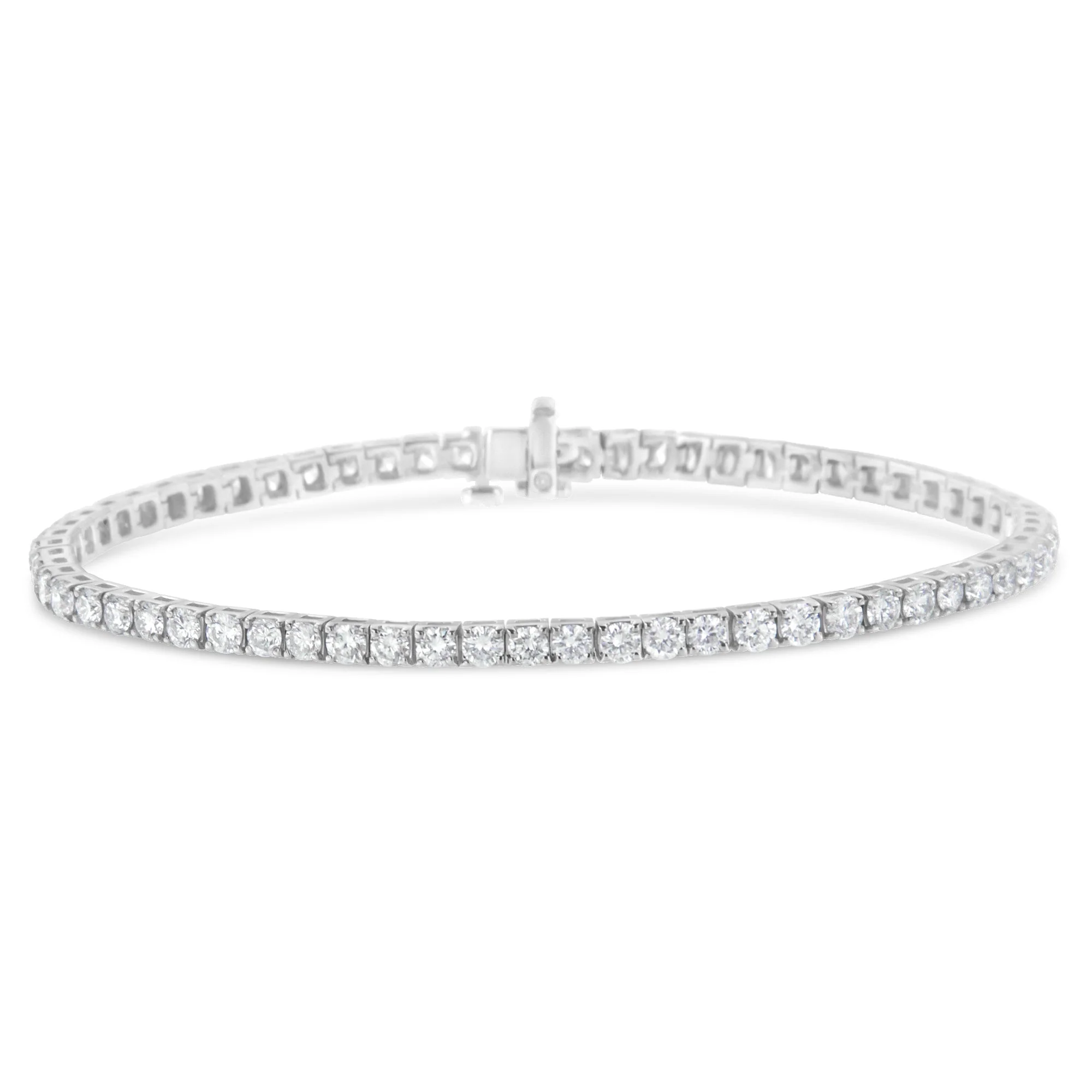 IGI Certified 5.0 Cttw Cut Diamond 14K White Gold Classic 7â€ Tennis Bracelet (H-I Color, I1-I2 Clarity) - Image 7