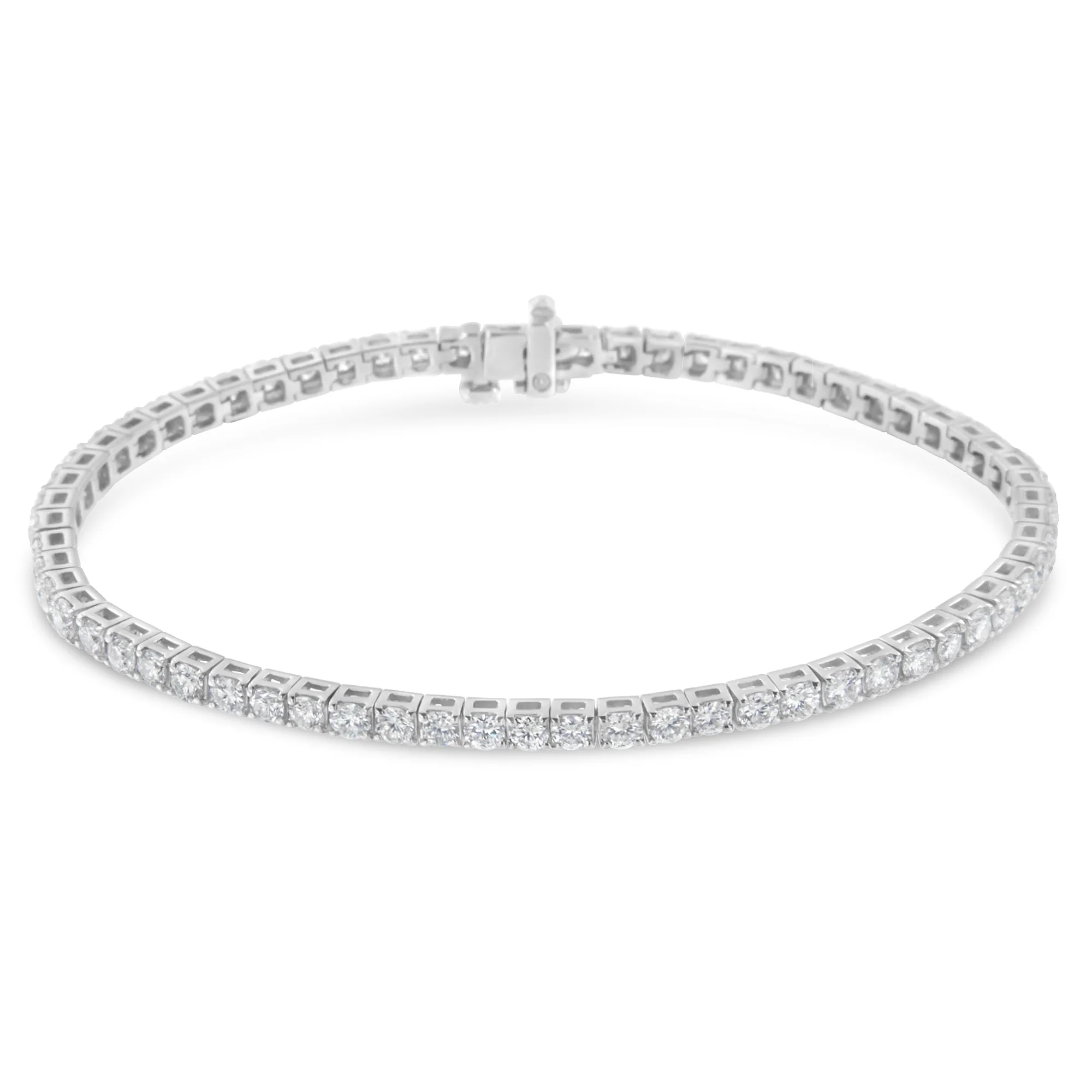 IGI Certified 5.0 Cttw Cut Diamond 14K White Gold Classic 7â€ Tennis Bracelet (H-I Color, I1-I2 Clarity) - Image 8