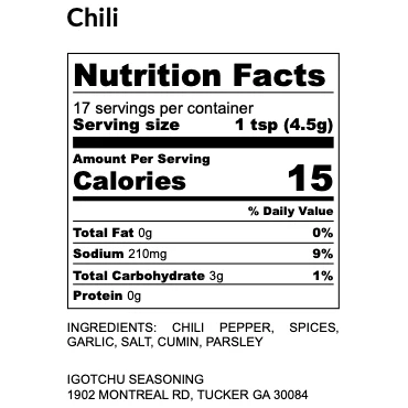 Igotchu Chili Seasoning - Image 2