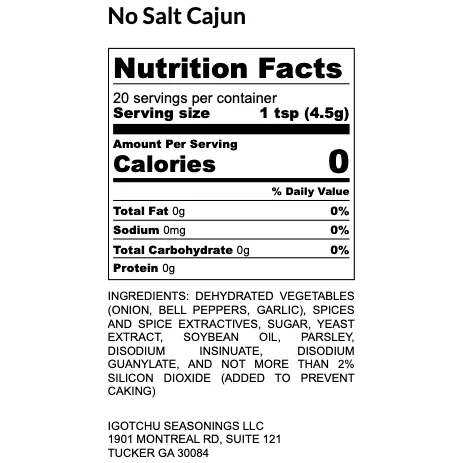 Igotchu No Salt Cajun seasoning - Image 2