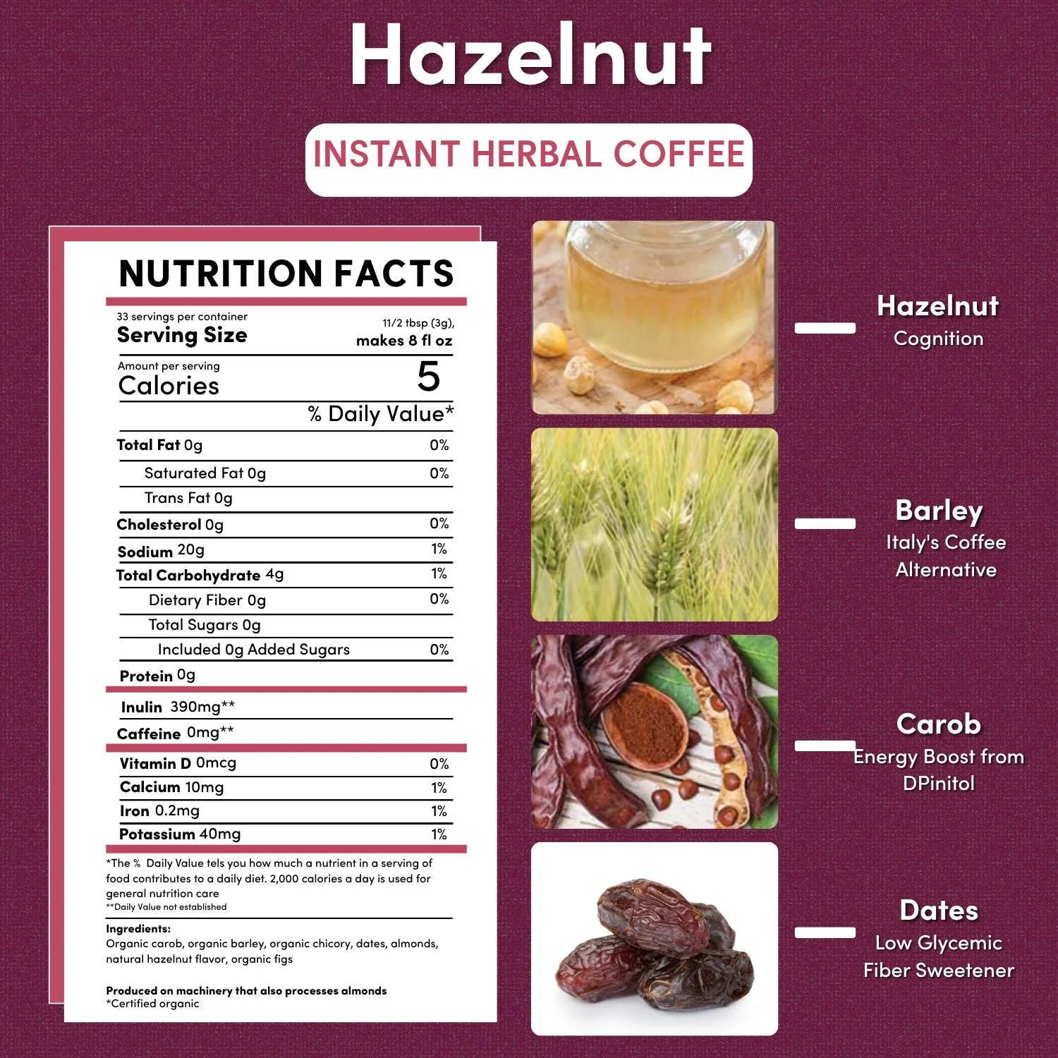 Instant Hazelnut Herbal Coffee - Image 5