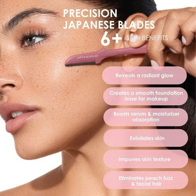 JAPONESQUE Precision Dermaplaner Facial Brush Razors 3ct - New - Image 3