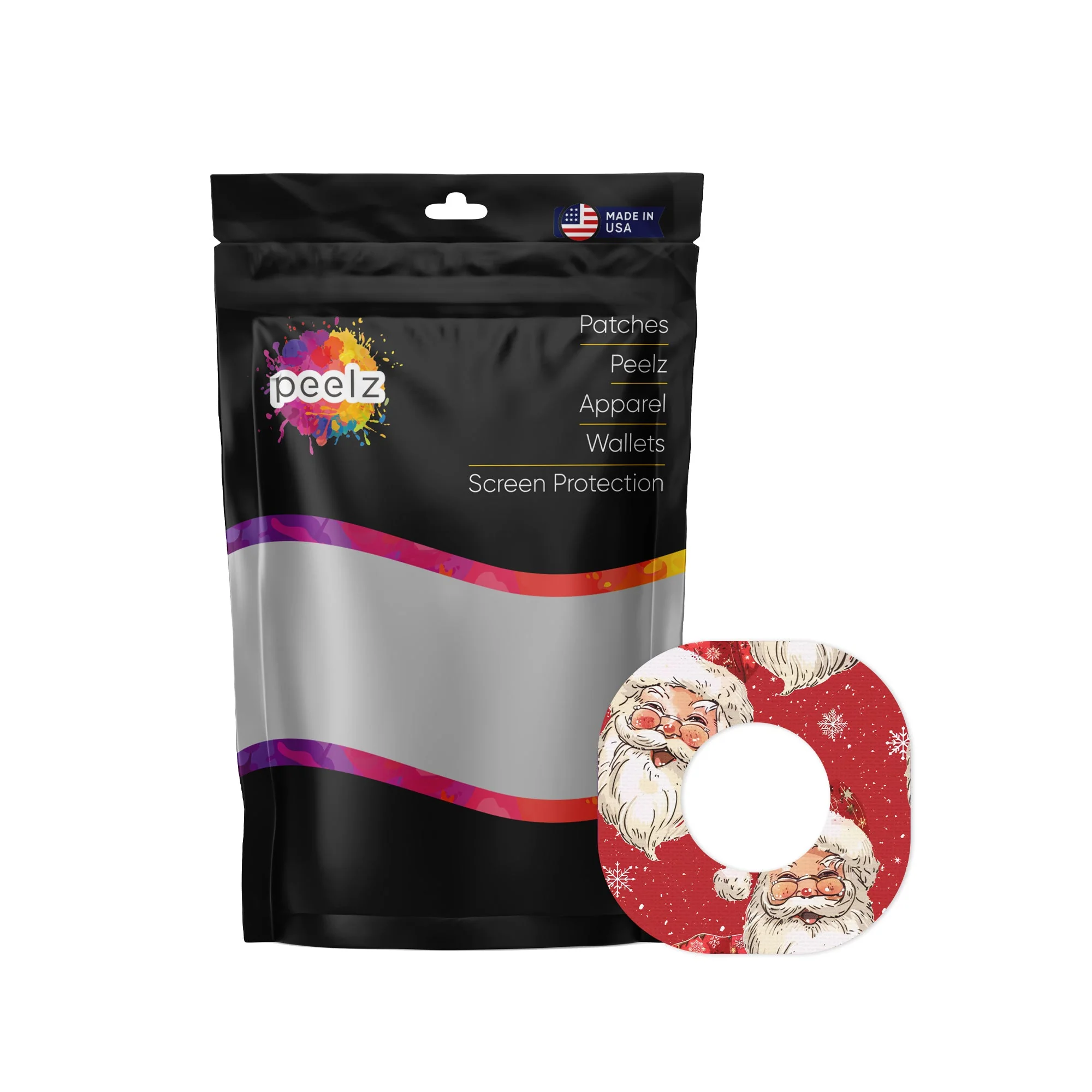 Jolly Old Saint Nick Dexcom G7 and Stelo Patch Tape - Pump Peelz - Image 3