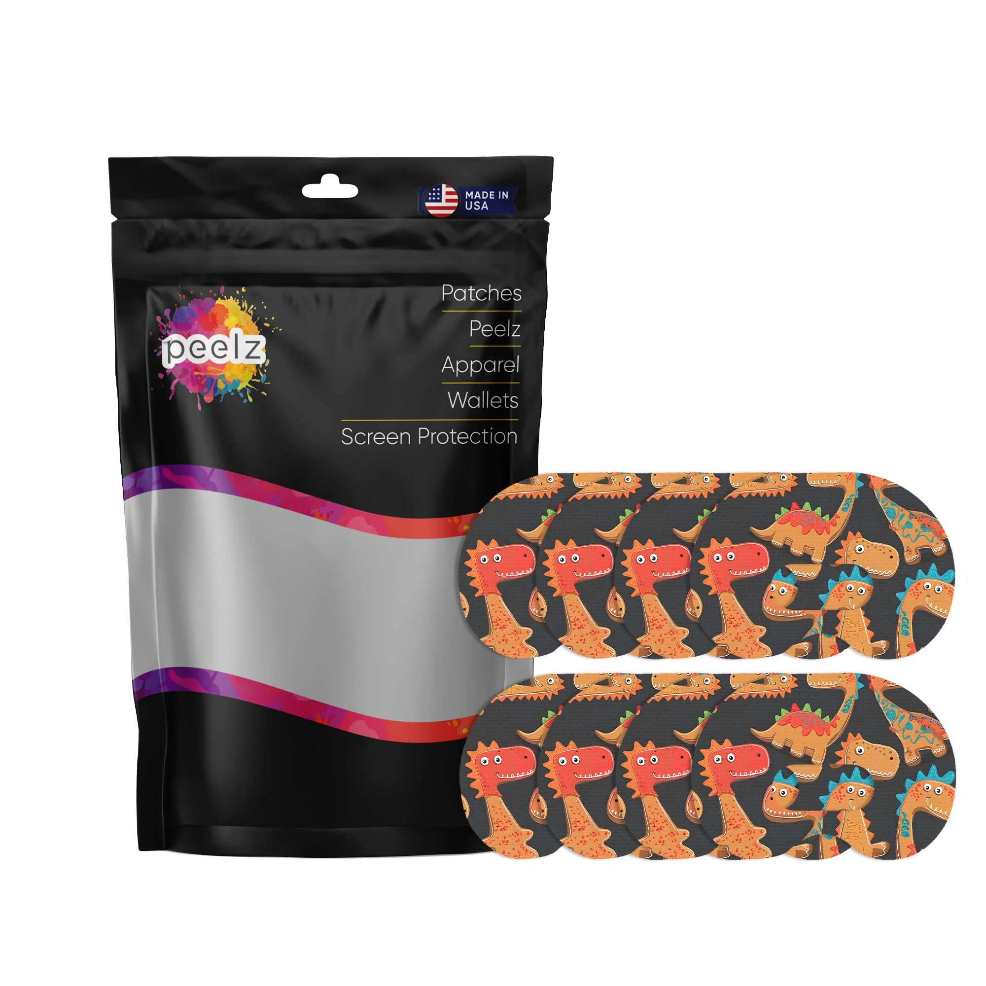 Jurassic Gingerbread Medtronic Guardian Connect Patch Tape - Pump Peelz - Image 2