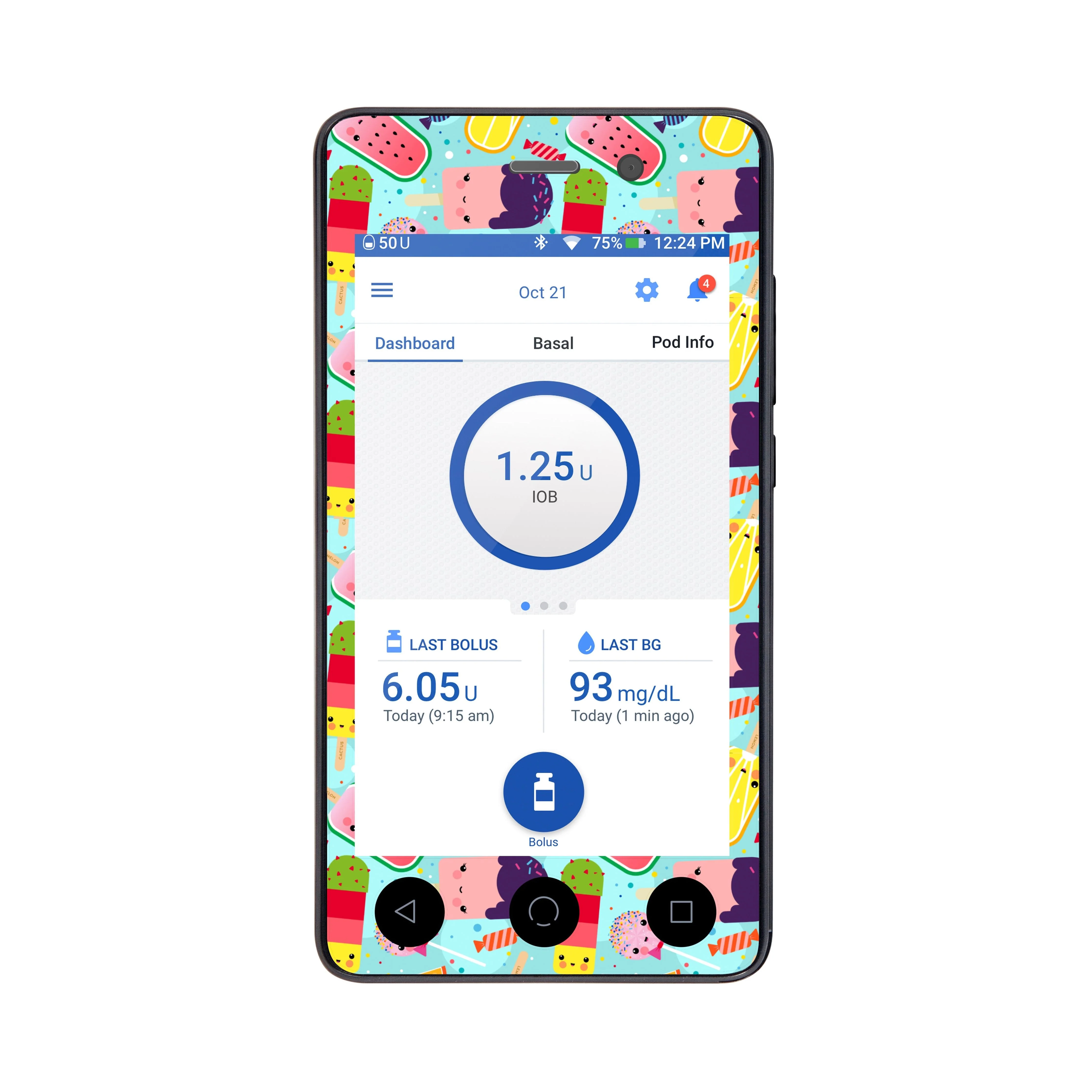 Kawaii Sweets Sticker for Omnipod DASH® PDM – Pump Peelz