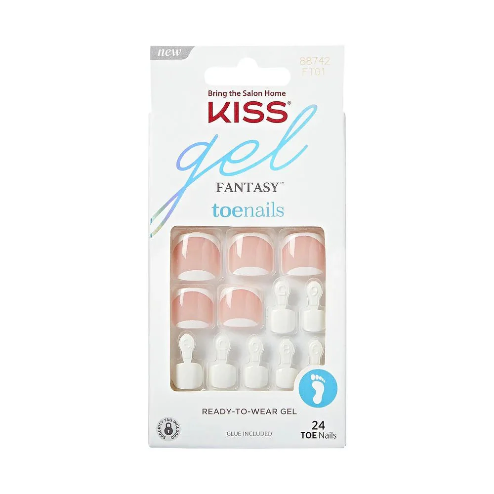 Kiss Brand Gel Fantasy Toenails White - Image 3