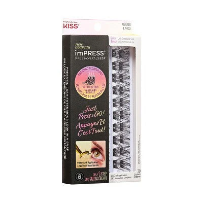 KISS Products imPRESS Press-On Self Adhesive Eyelashes Refill Curly 30ct - New - Image 10
