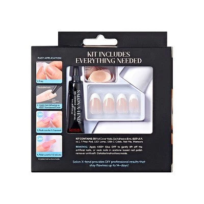 KISS Products Salon X-tend LED Soft Gel System Pure Fake Nails - Imperfect Box - Image 11