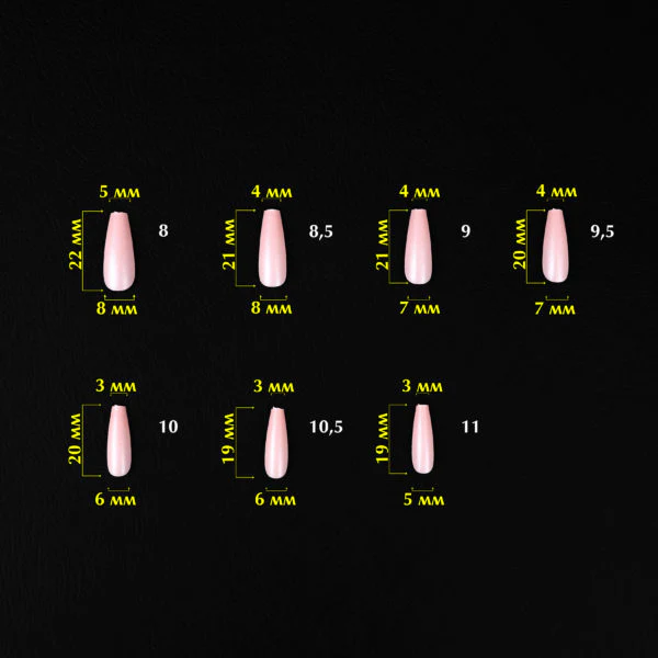 KOMILFO SOFAST NAIL FROMS NUDE BALLERINA MEDIUM, 360 PCS 456078 - Image 3