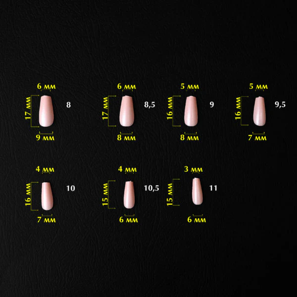 KOMILFO SOFAST NAIL FROMS NUDE BALLERINA SHORT, 360 PCS 456077 - Image 3