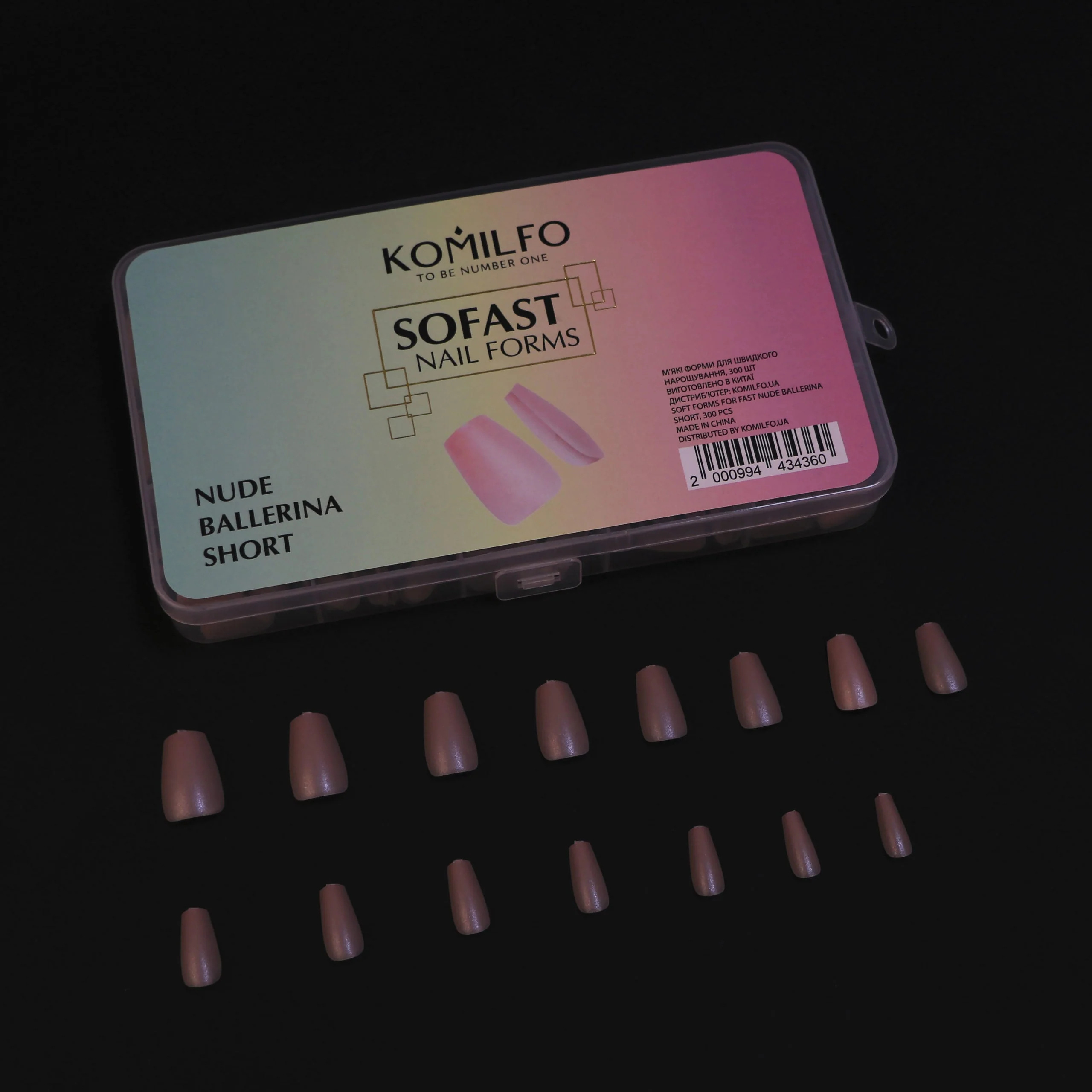 KOMILFO SOFAST NAIL FROMS NUDE BALLERINA SHORT, 360 PCS 456077 - Image 4