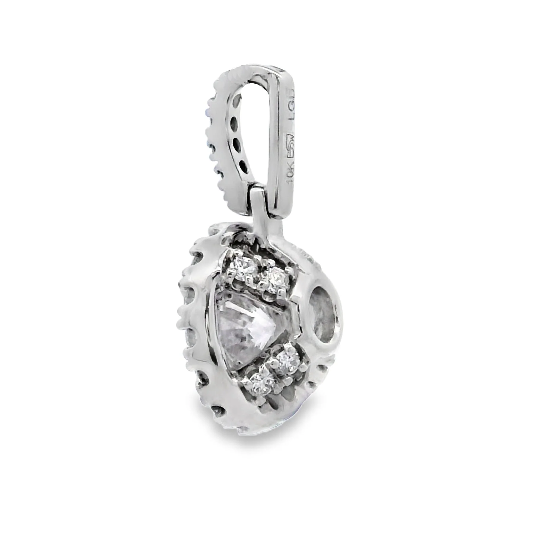 Lab Grown Diamond Fashion Pendants 10KT White Gold - Image 2