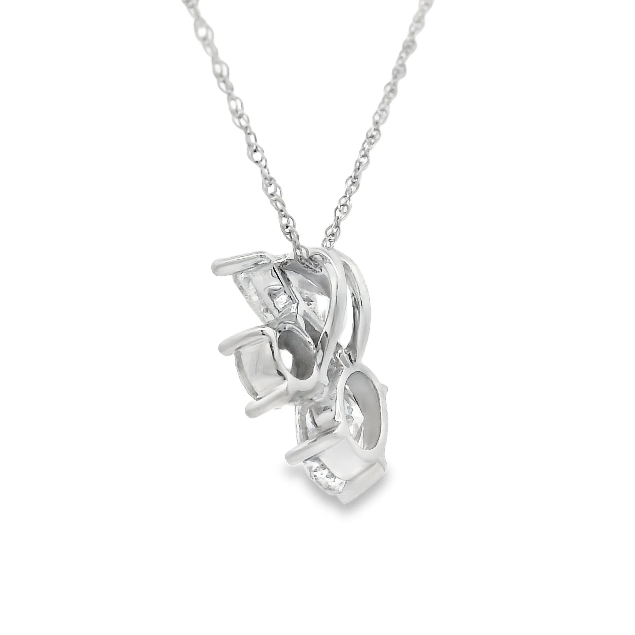 Lab Grown Diamond Fashion Pendants 14KT White Gold - Image 2