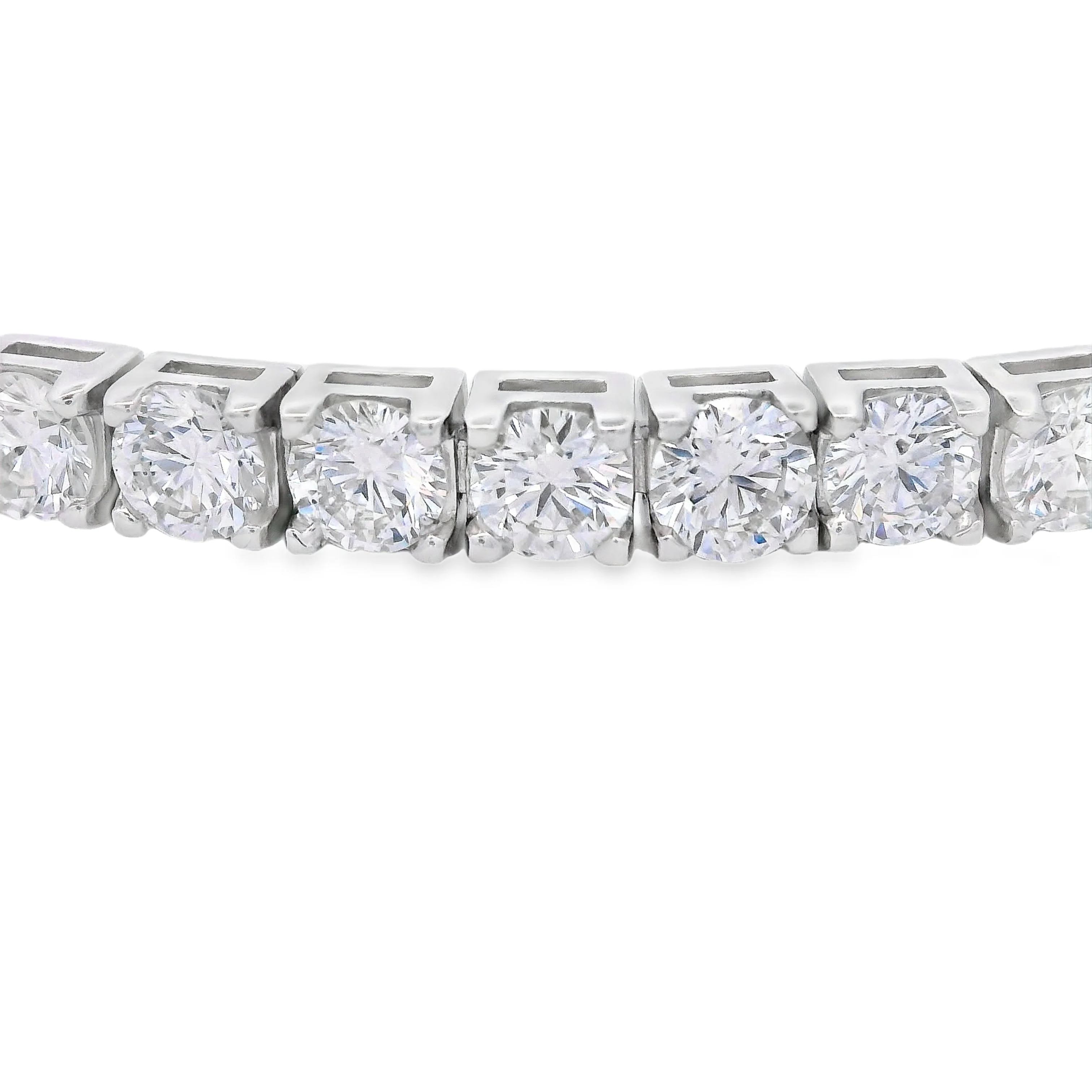 Lab Grown Diamond Tennis Bracelet Sterling Silver - Image 2