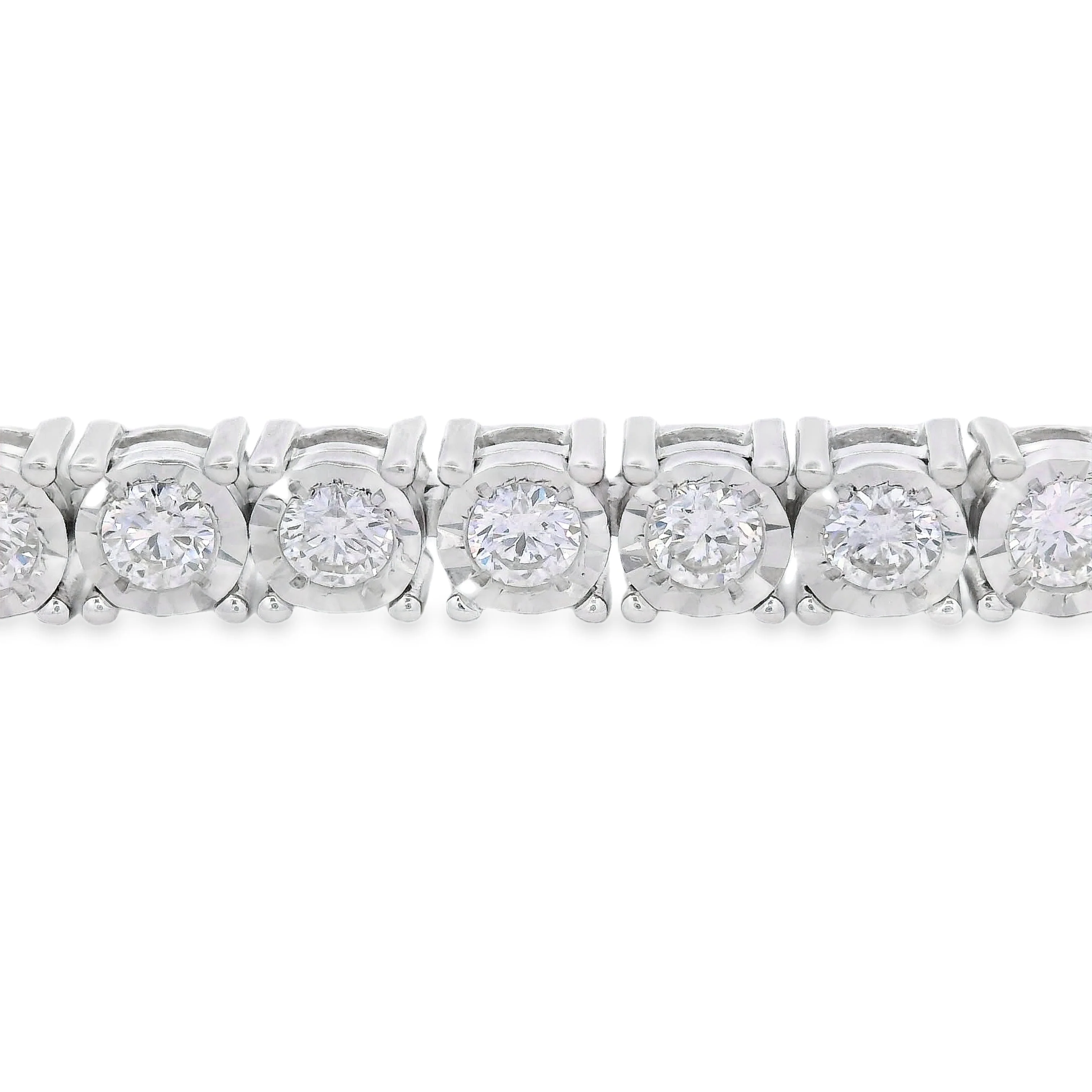 Lab Grown Diamond Tennis Bracelet Sterling Silver - Image 2