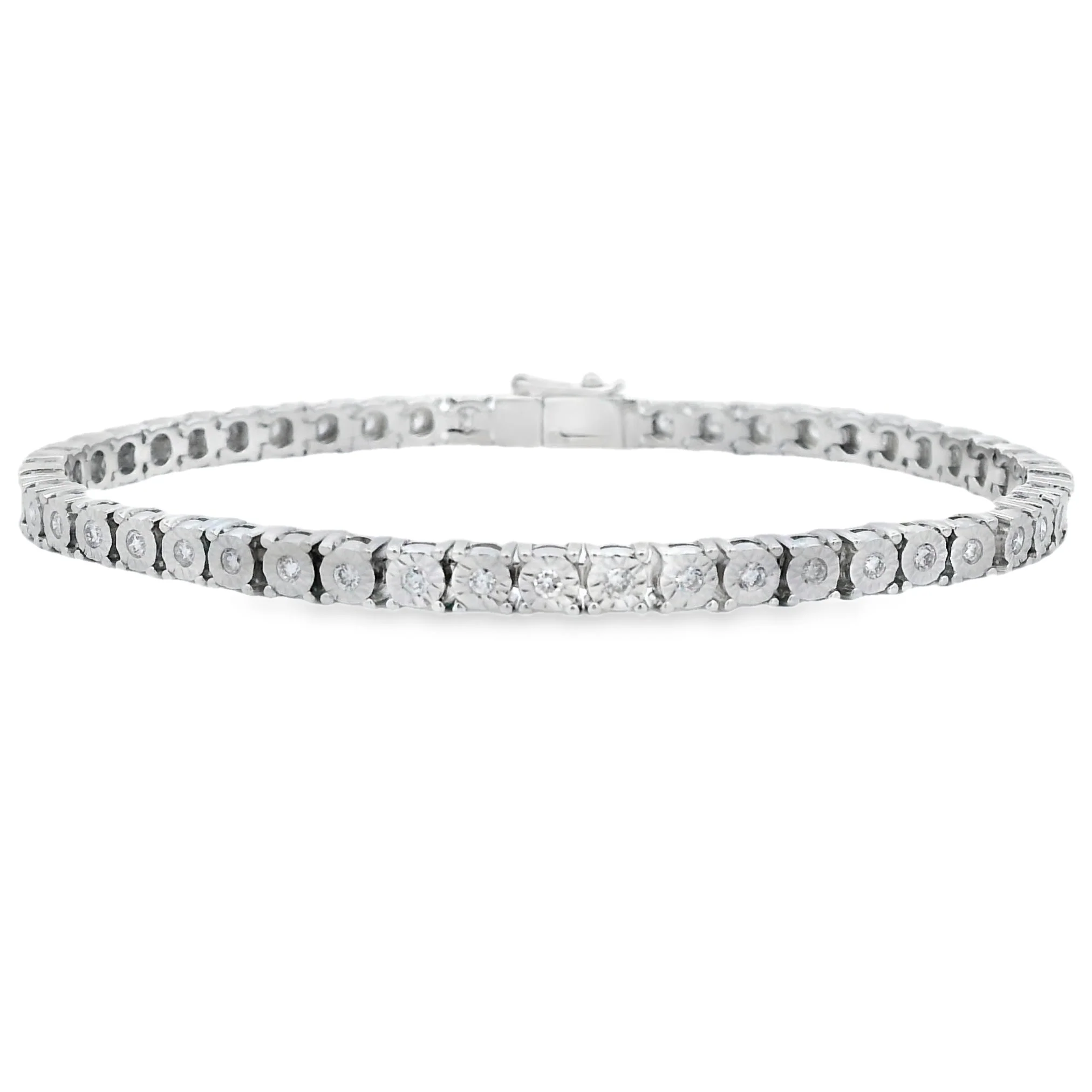 Lab Grown Diamond Tennis Bracelet Sterling Silver