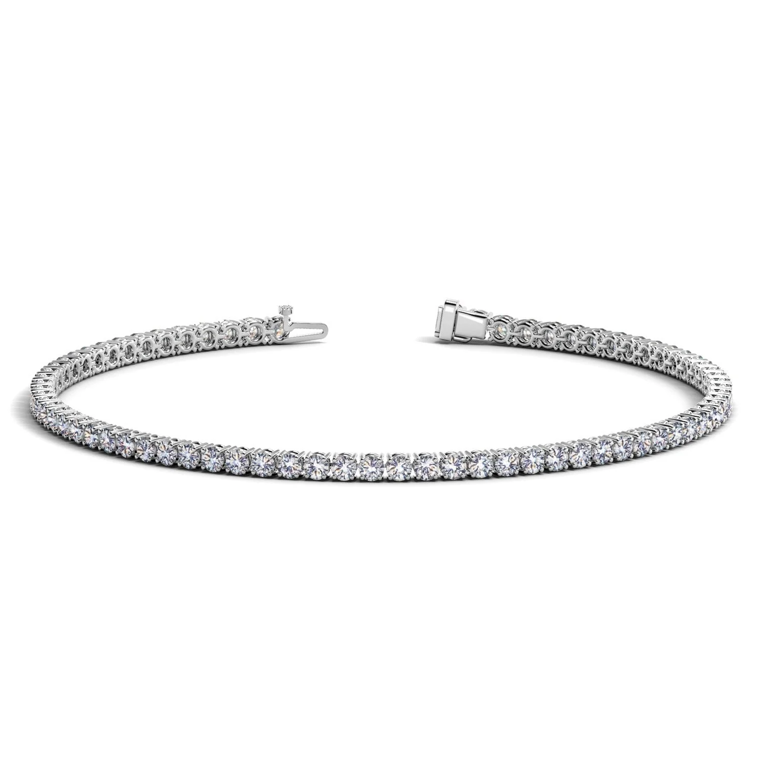 Lab Grown Round Diamond Tennis Bracelet in 14k White Gold (2 cctw F/G VS2/SI1) - Image 4