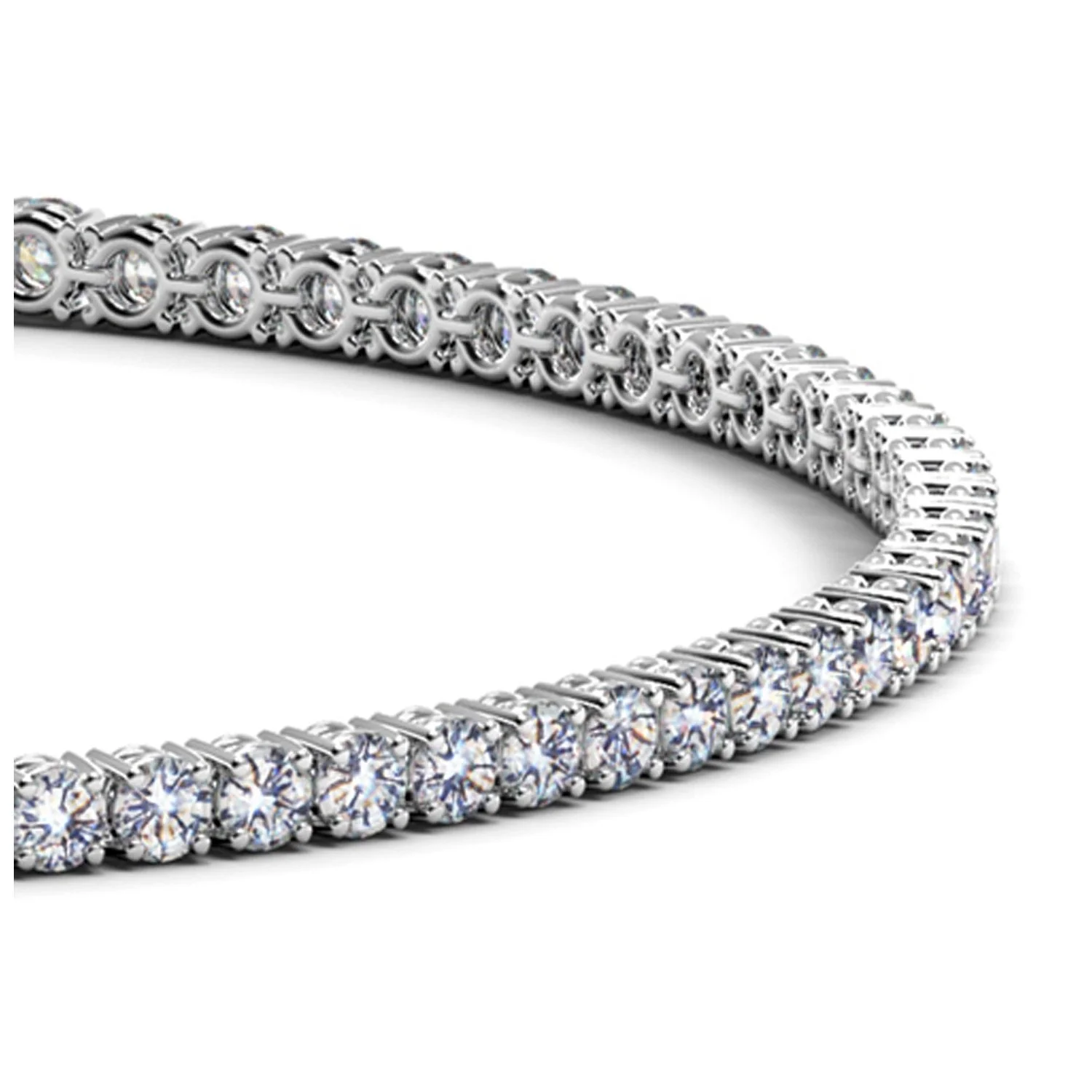 Lab Grown Round Diamond Tennis Bracelet in 14k White Gold (2 cctw F/G VS2/SI1) - Image 5
