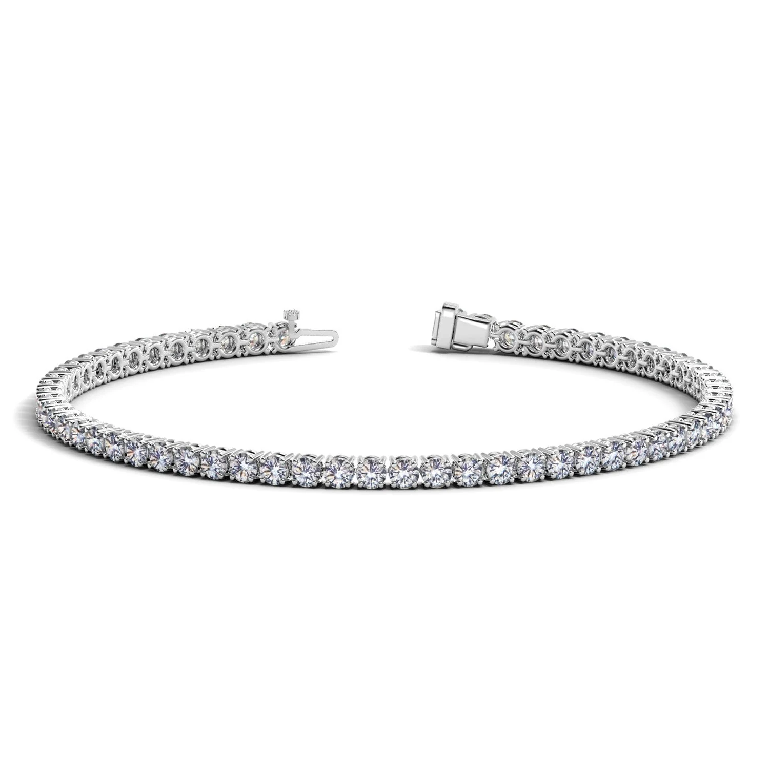 Lab Grown Round Diamond Tennis Bracelet in 14k White Gold (4 cctw F/G VS2/SI1) - Image 4