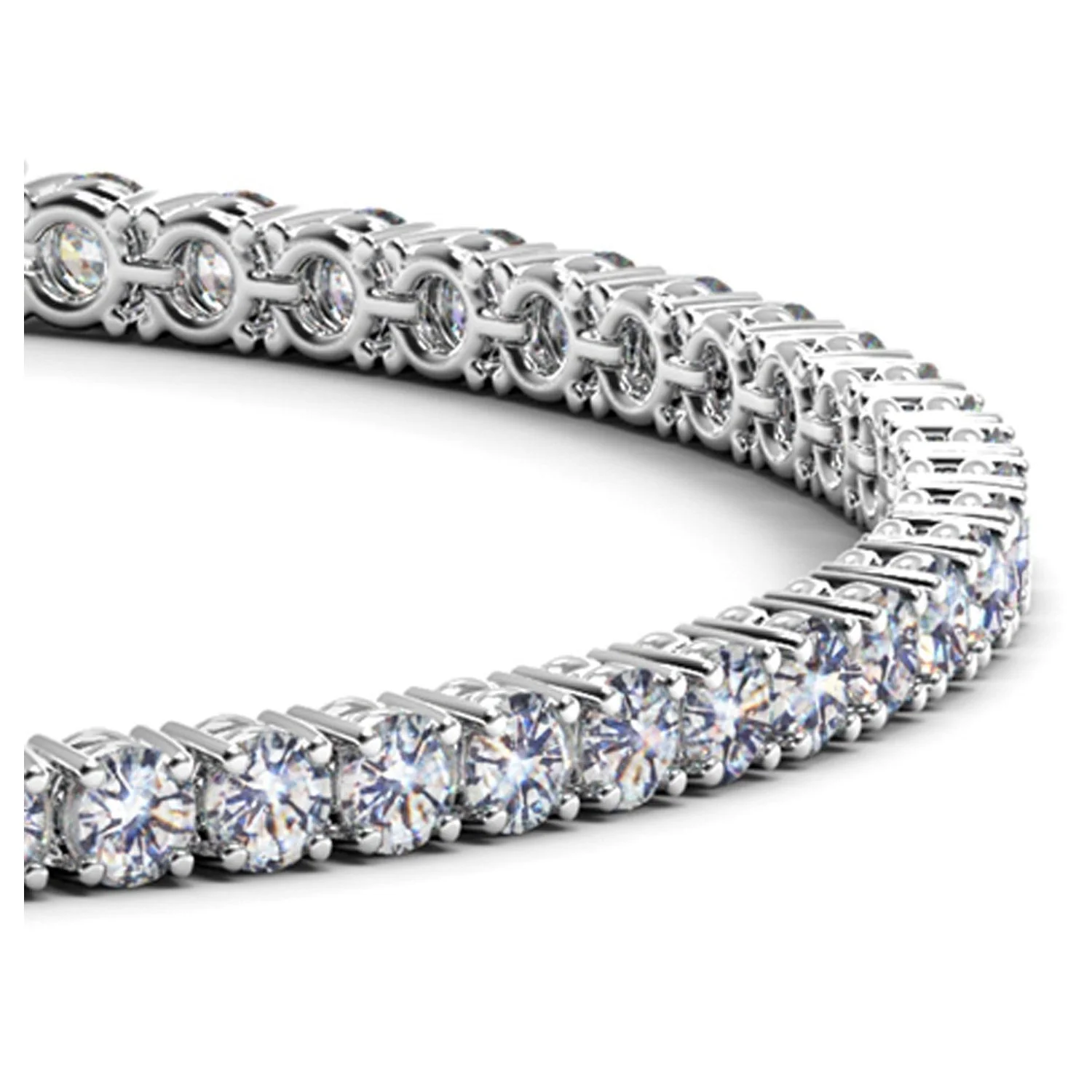 Lab Grown Round Diamond Tennis Bracelet in 14k White Gold (5 cctw  F/G  VS2/SI1) - Image 2