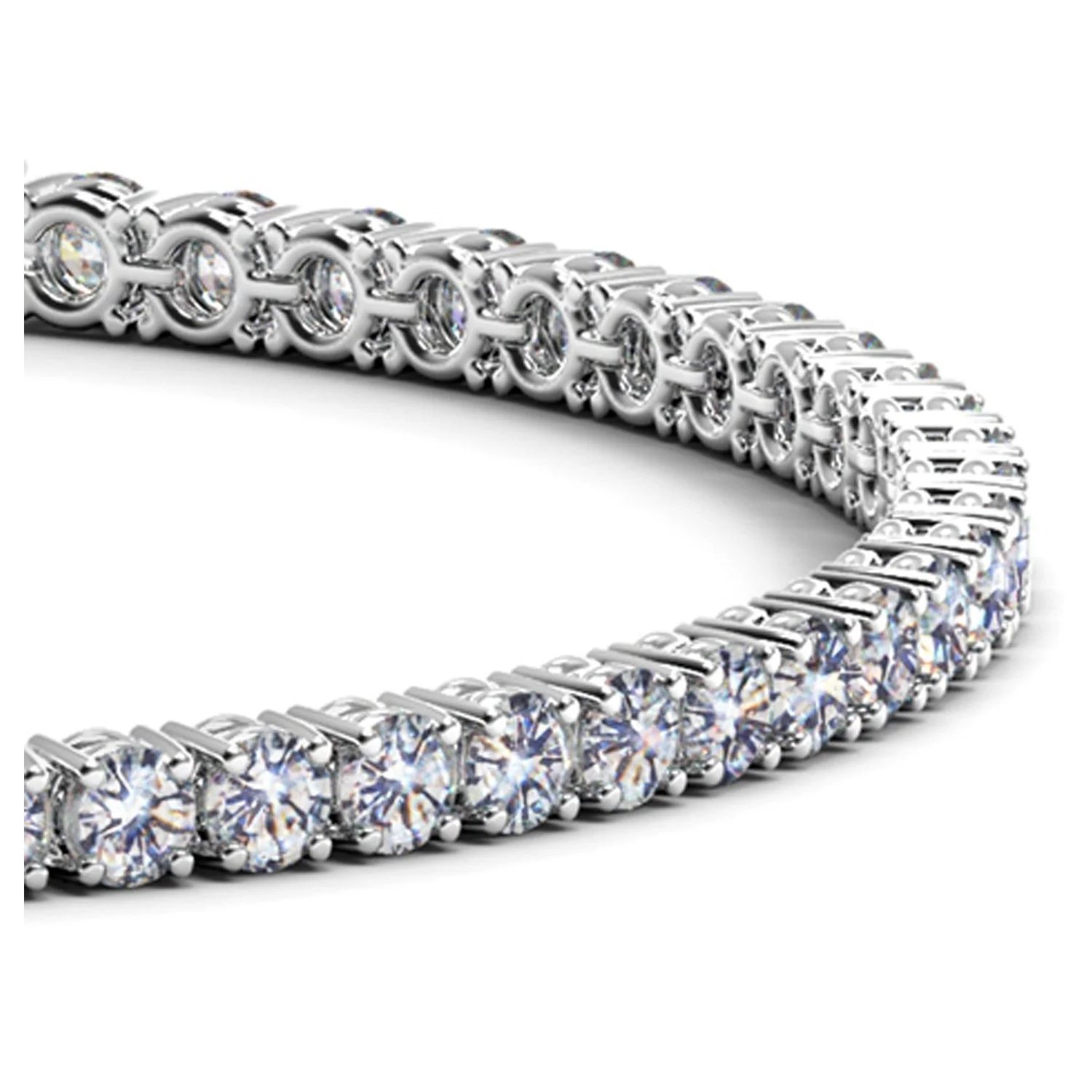 Lab Grown Round Diamond Tennis Bracelet in 14k White Gold (5 cctw  F/G  VS2/SI1) - Image 5