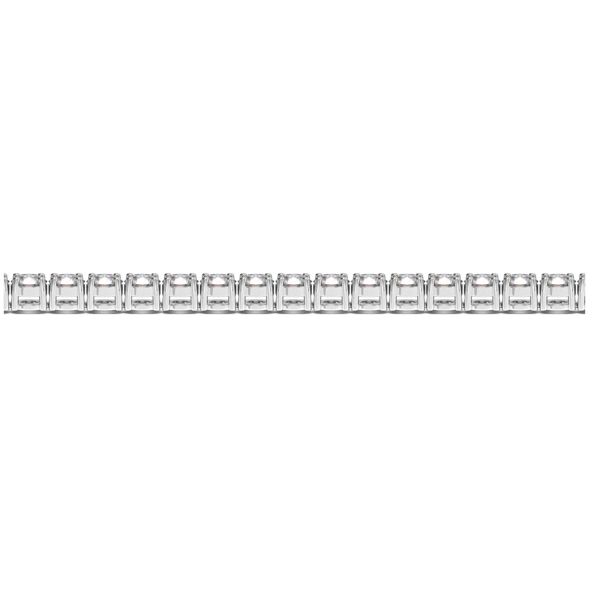 Lab Grown Round Diamond Tennis Bracelet in 14k White Gold (8 cctw F/G  VS2/SI1) - Image 3