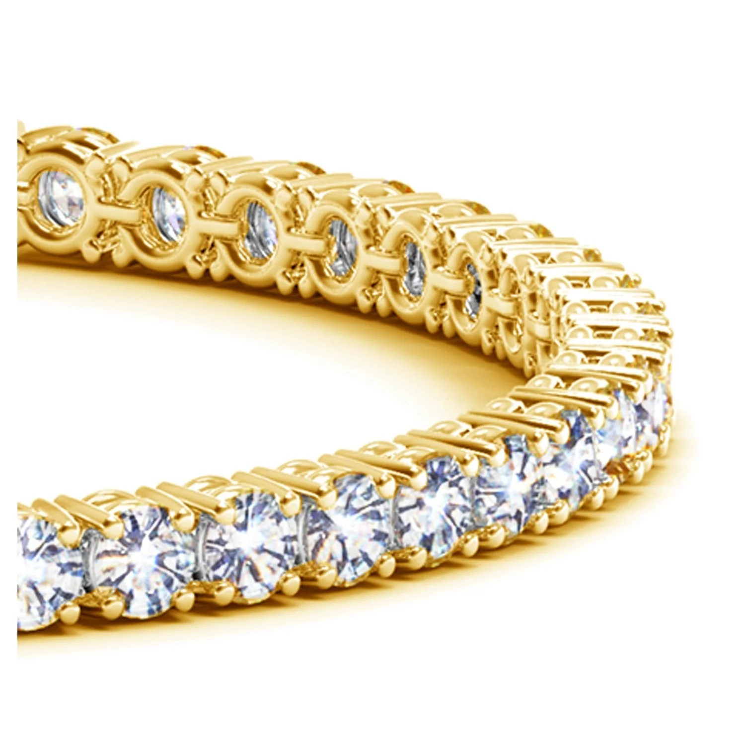 Lab Grown Round Diamond Tennis Bracelet in 14k Yellow Gold (10 cctw F/G VS2/SI1) - Image 5