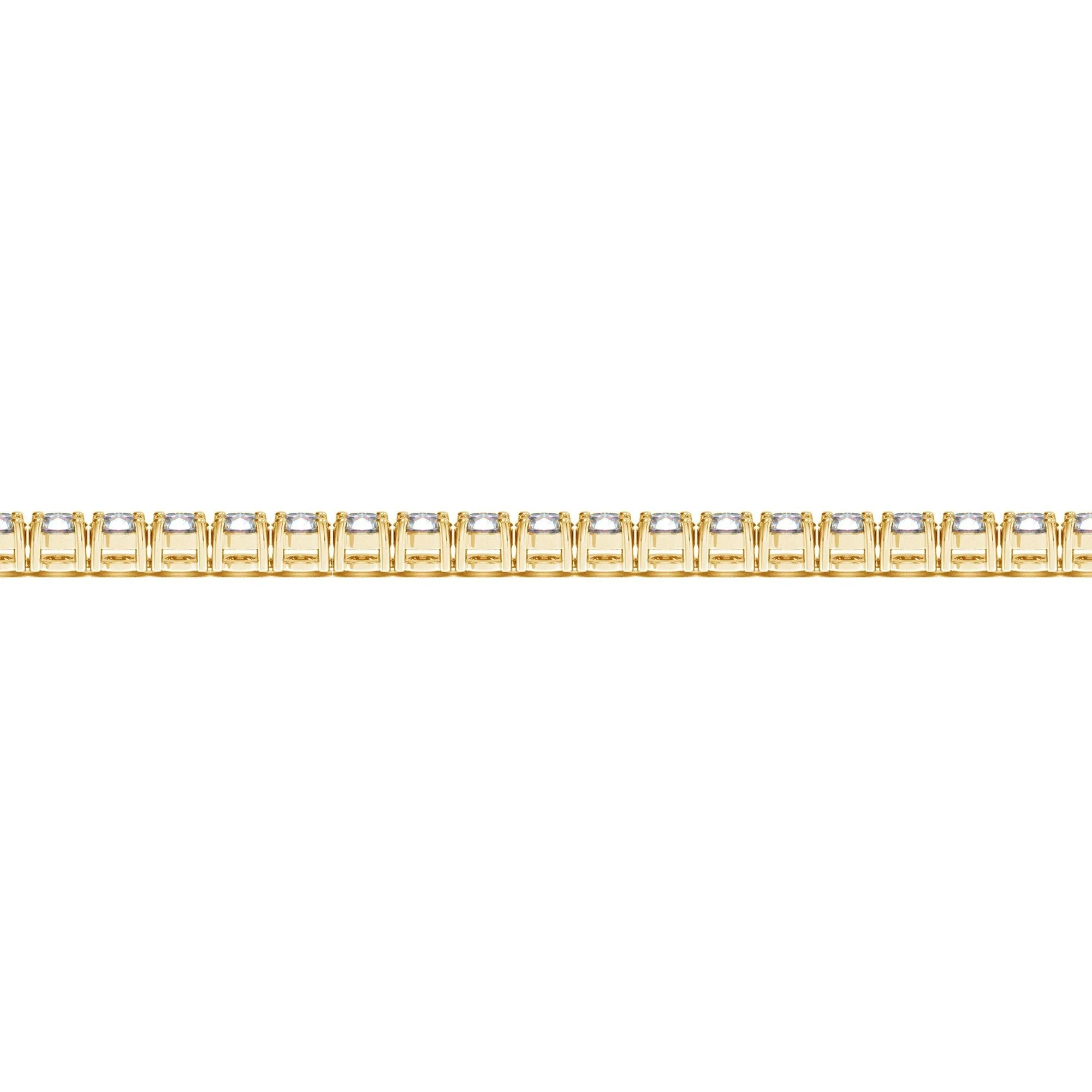 Lab Grown Round Diamond Tennis Bracelet in 14k Yellow Gold (5 cctw  F/G  VS2/SI1) - Image 3