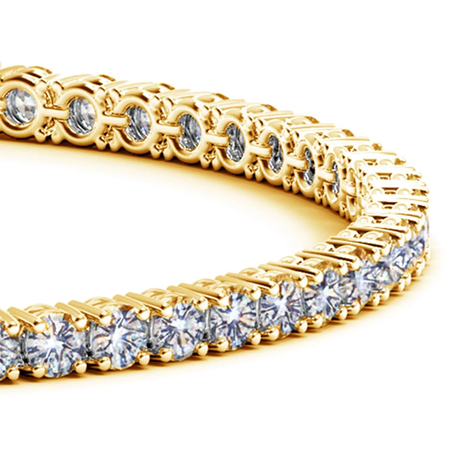 Lab Grown Round Diamond Tennis Bracelet in 14k Yellow Gold (7 cctw F/G  VS2/SI1) - Image 6