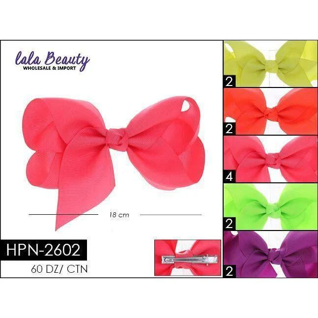 Large Hair Bow-Neon Mix
