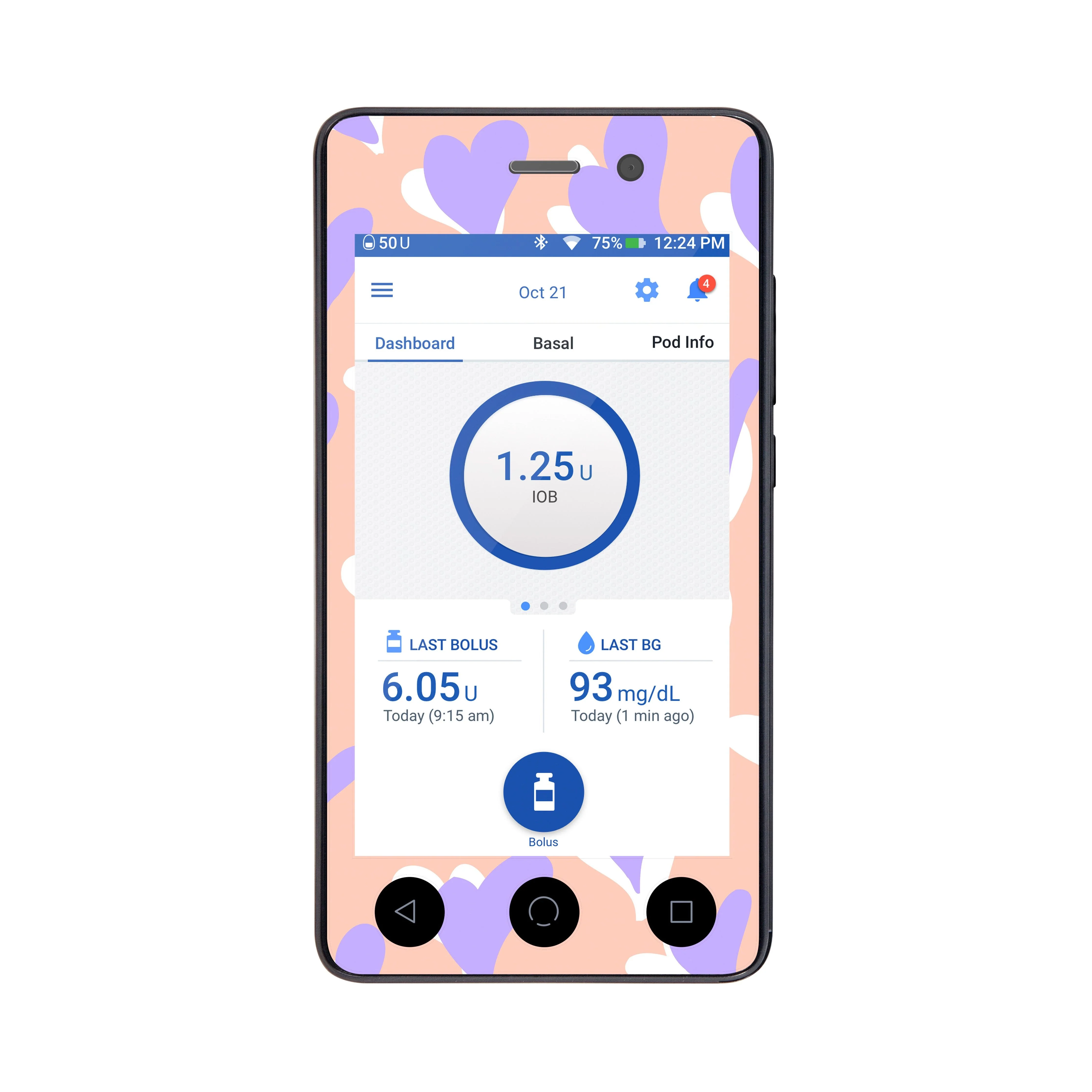 Lavender Love Sticker for Omnipod DASH ® PDM – Pump Peelz