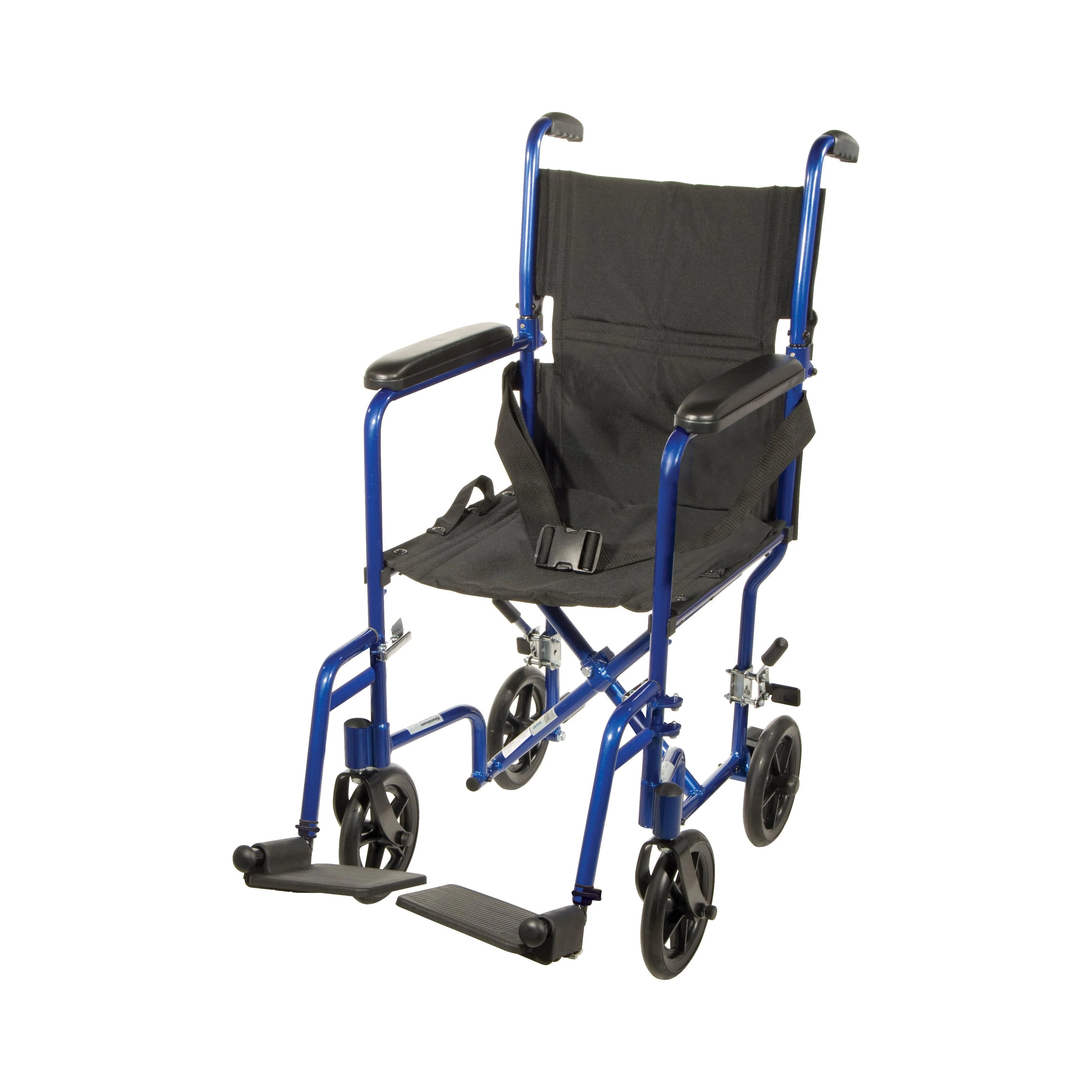 Lightweight Transport Wheelchair, 17" Seat, Blue