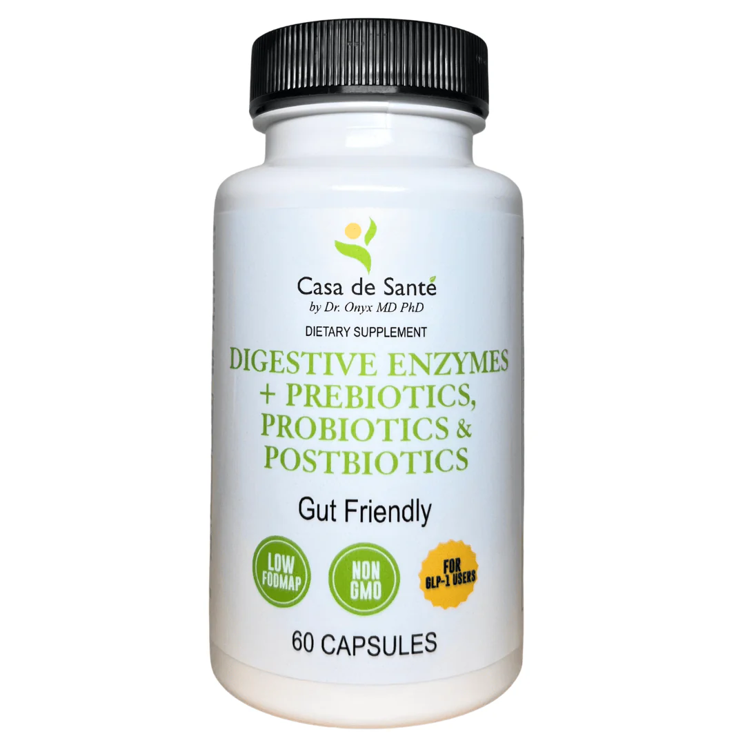 FODMAP Digestive Enzymes + Prebiotics + Probiotics + Postbiotics Gut Friendly Low FODMAP MD PhD Formulated