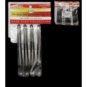 LQQKS 4.75"/12CM SNAG FREE SECTIONING CLIP BLACK