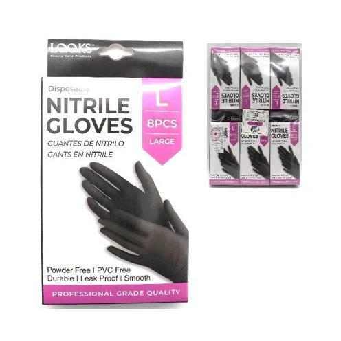 LQQKS NITRILE GLOVE 8PC/PK Medum - Image 2