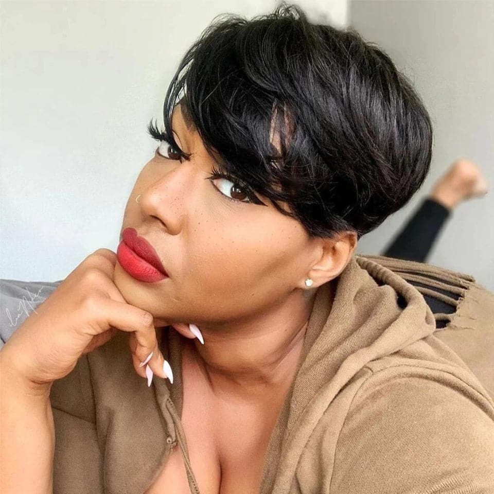Lumiere Hair Pixie Cut Short Straight Human Hair - Image 2