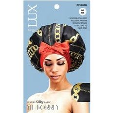 LUX by QFitt Luxury Silky Satin Tie Bonnet - Image 4
