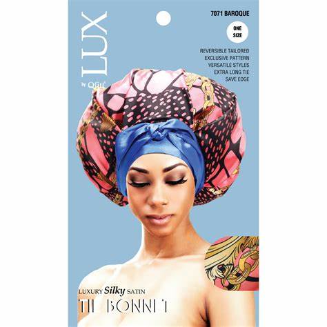 LUX by QFitt Luxury Silky Satin Tie Bonnet - Image 5