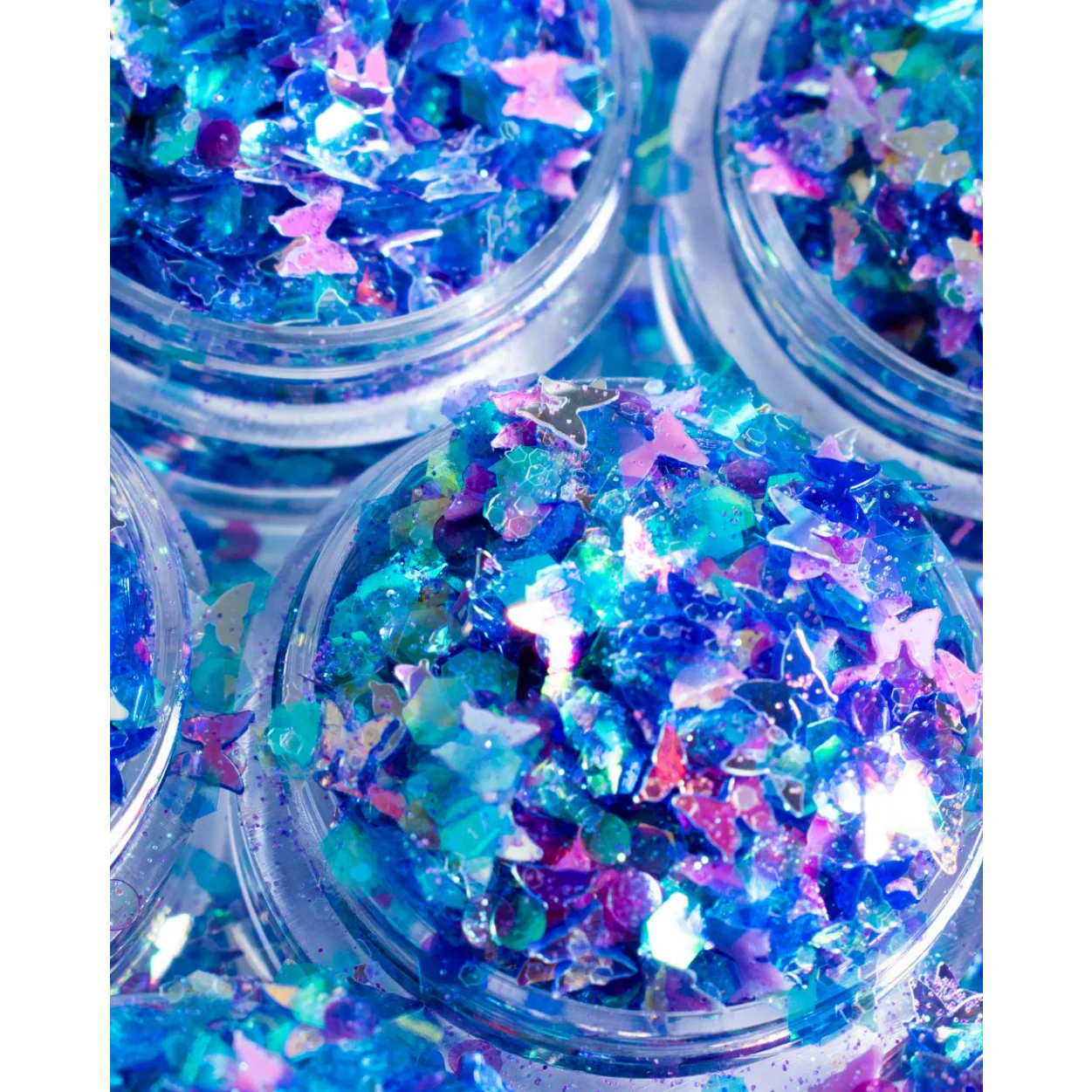 Mariah - Chunky Blue and Purple Butterfly Glitter - Image 2