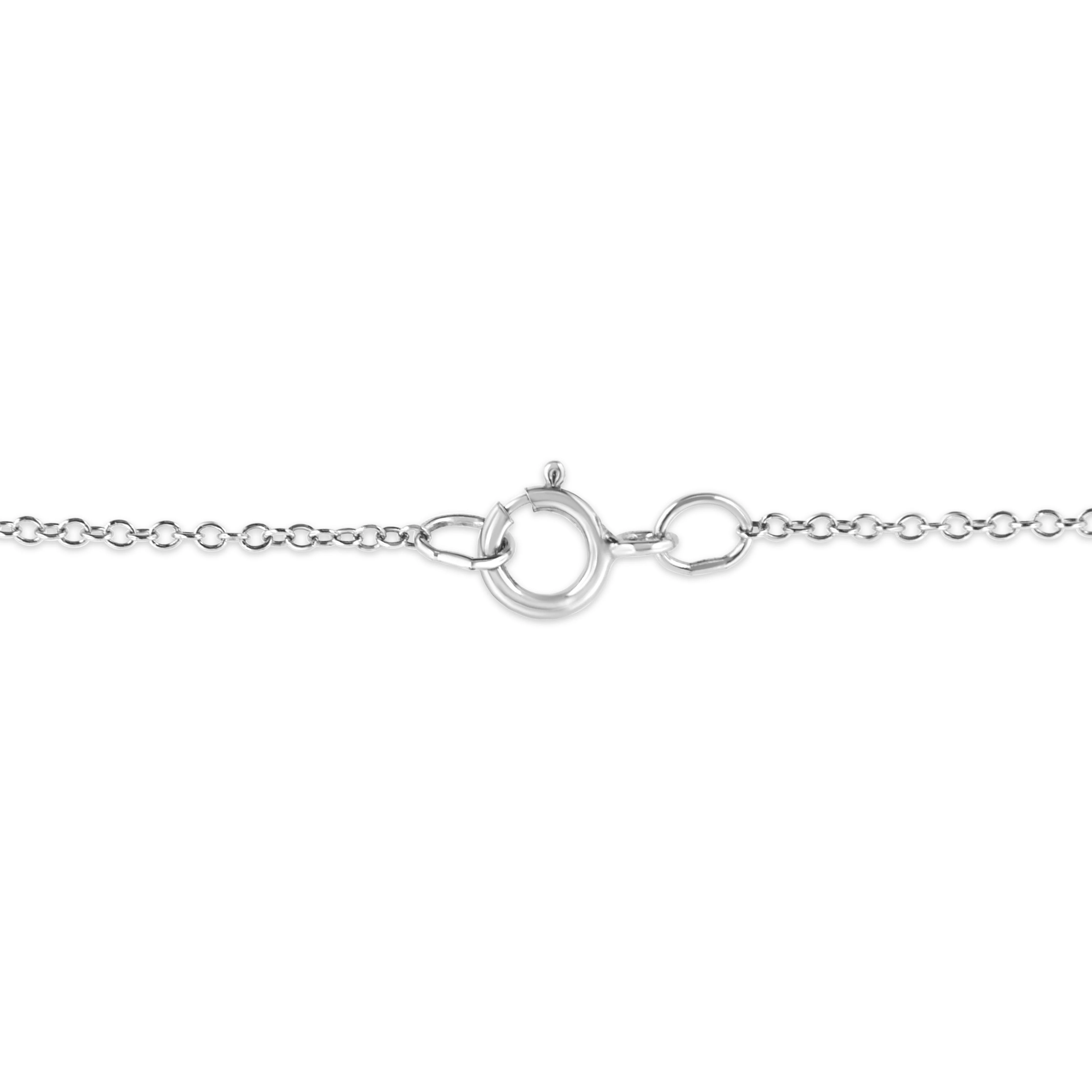 Matte Finish .925 Sterling Silver Diamond Accent Dancing Peace Sign 18" Pendant Necklace (I-J Color, I1-I2 Clarity) - Image 7