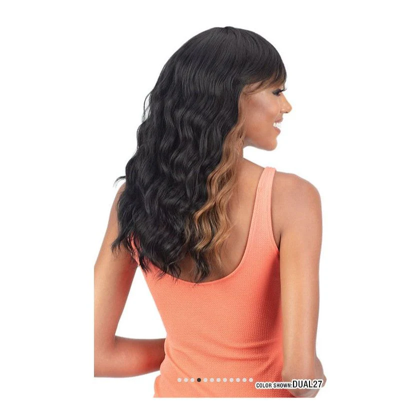 Mayde Beauty Mocha Human Hair Blend Wig -HONEY - Image 7