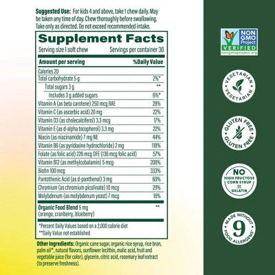 MegaFood Kids Multivitamin Grape 30ct - New - Image 3