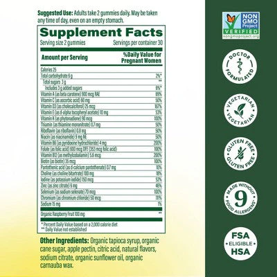 MegaFood Prenatal Gummy Vitamins 60ct - New - Image 3