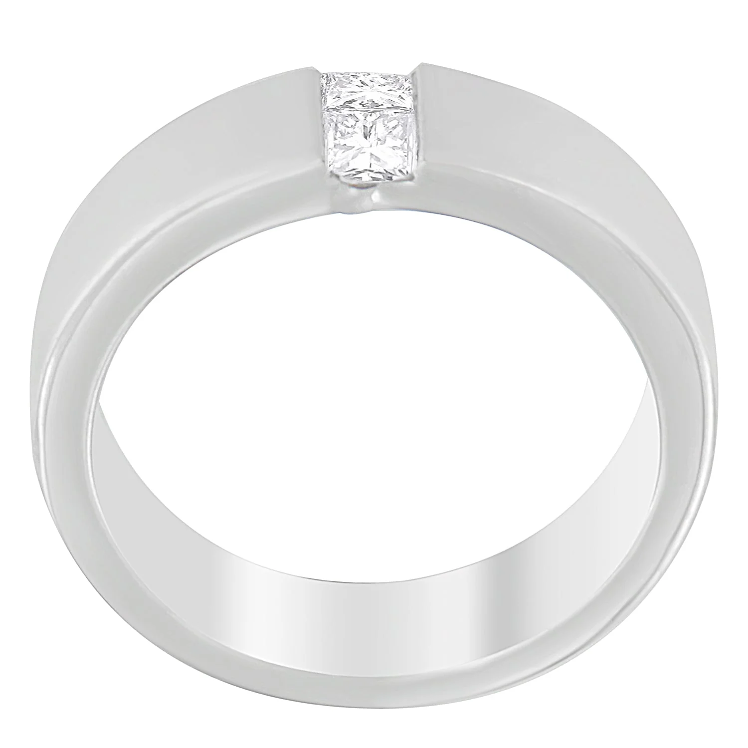 Men's 14K White Gold 1/4 ct.TDW Diamond Channel Band Ring (G-H, VS1-VS2) - Image 3