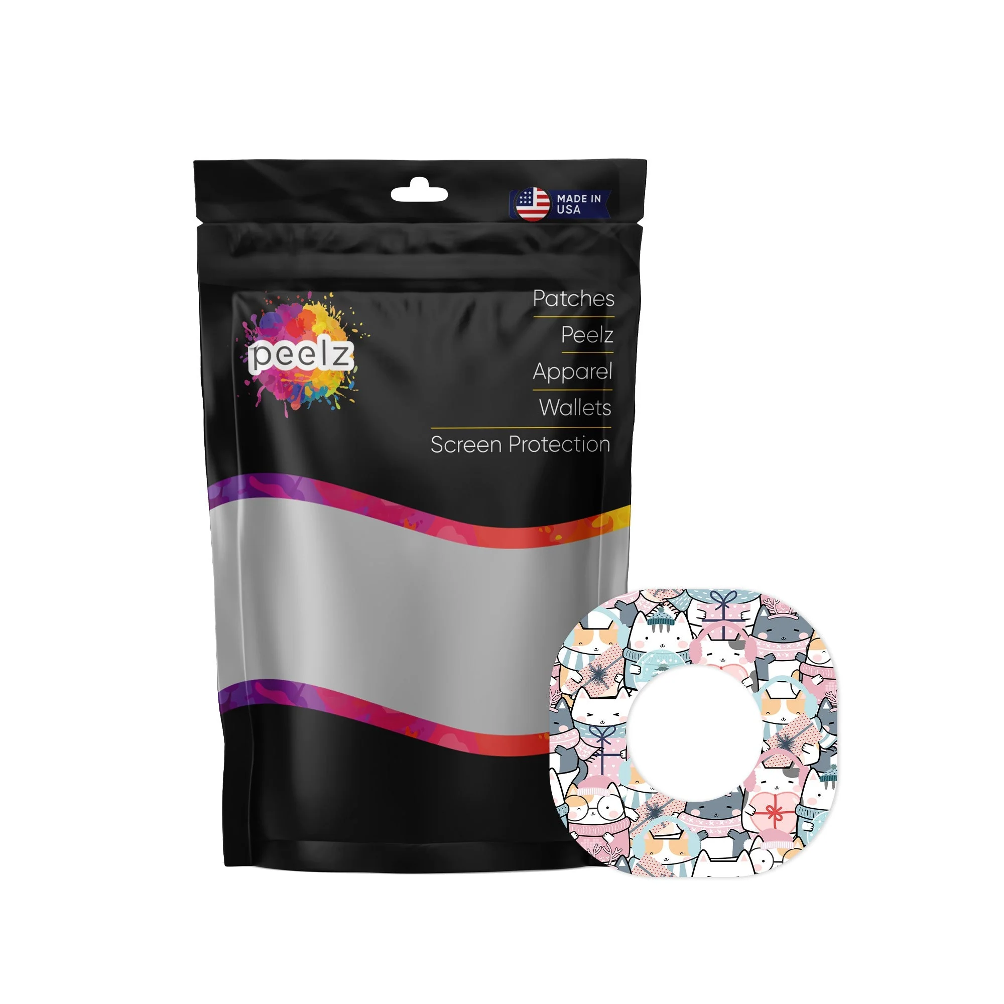 Meowy Christmas Dexcom G7 and Stelo Patch Tape - Pump Peelz