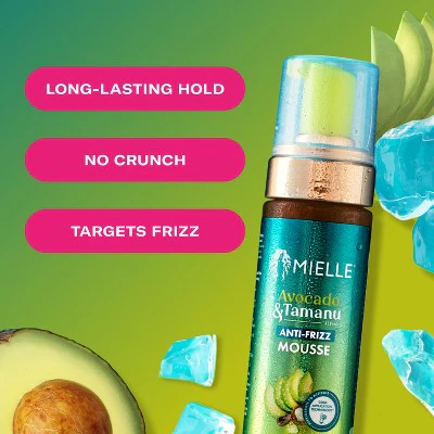 Mielle Organics Avocado & Tamanu Anti-Frizz Mousse 7.5 fl oz - New - Image 3