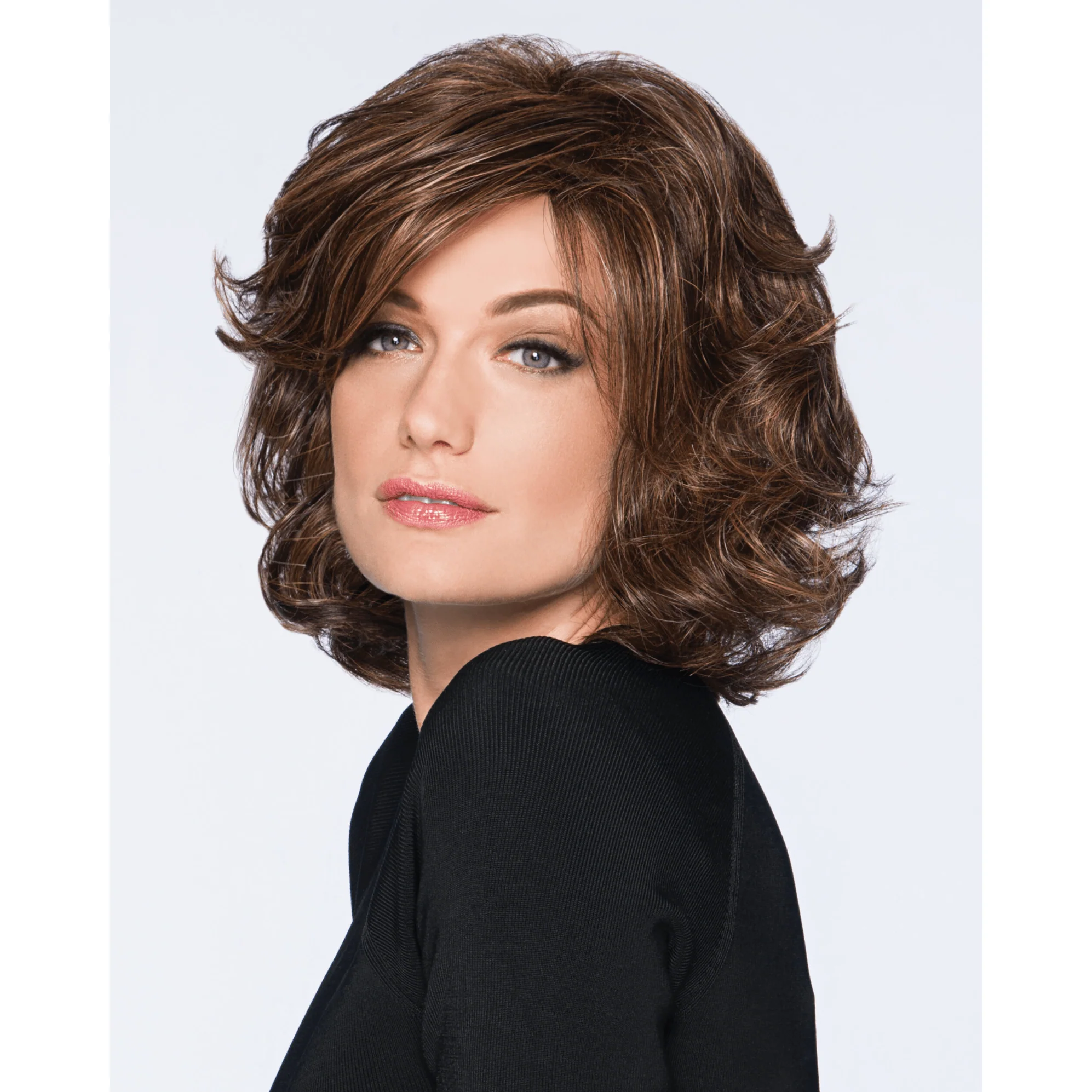 Modern Flair Wig Color R56/60 Silver Mist - Hairdo Wigs Mid-Length Layered Soft Wave Bob TrU2Life Heat Friendly Synthetic